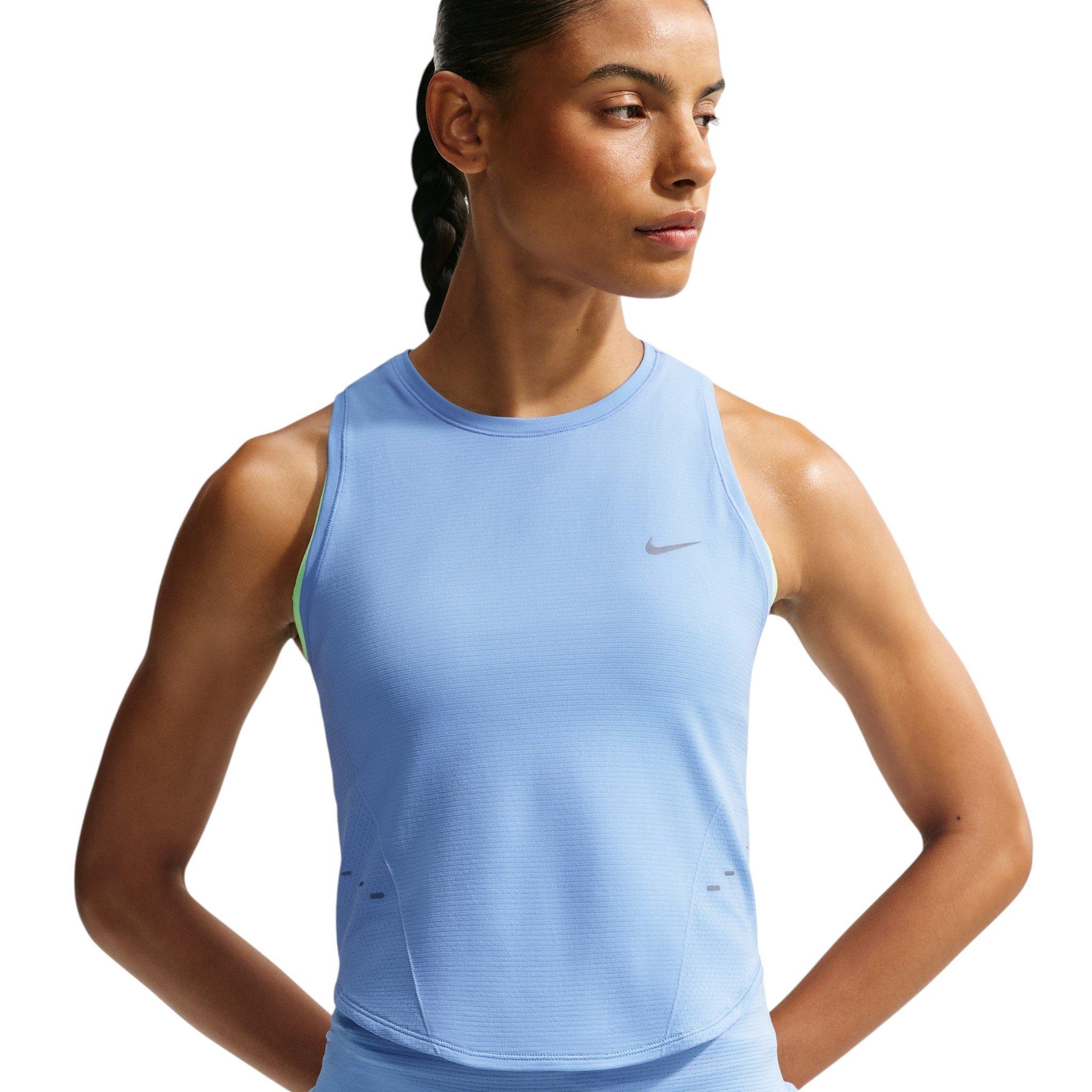 Nike Women's Swift Dri-FIT Seamless Running Tank Top - Blue - BLUE